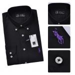 ralph laure hommes mode chemises manches longues 2013 polo bresil poney coton noir